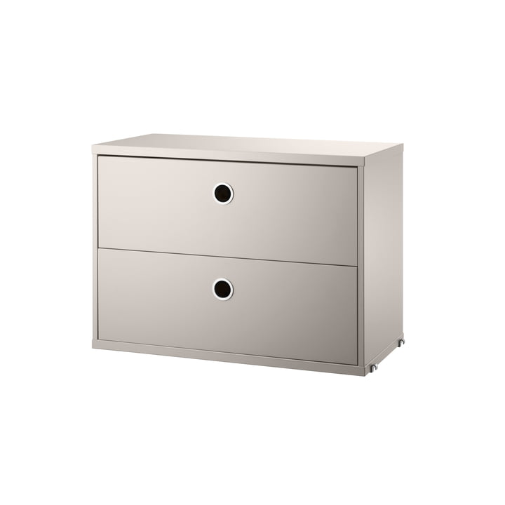 Cabinet module with drawers 58 x 30 cm from String in beige