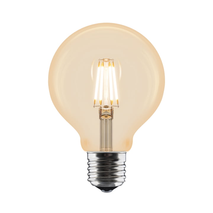 Idea LED bulb, E27, 2W, 80 mm, amber from Umage
