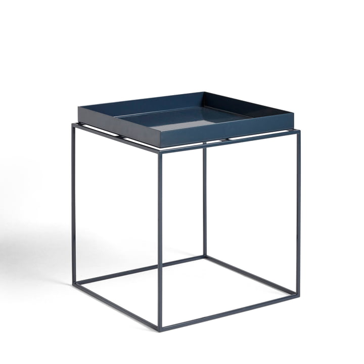 Tray Table 40 x 40 cm from Hay in deep blue shiny