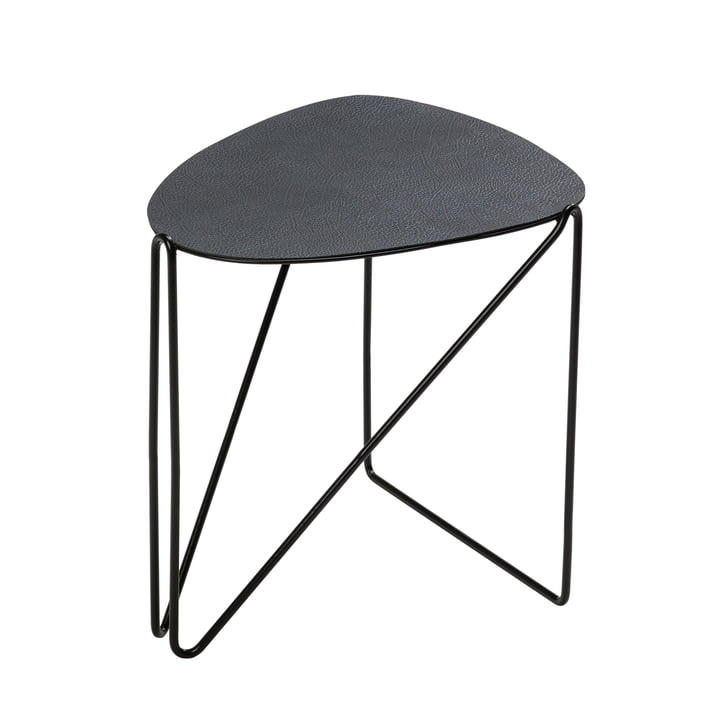 Curve Chameleon side table, Hippo anthracite black by LindDNA