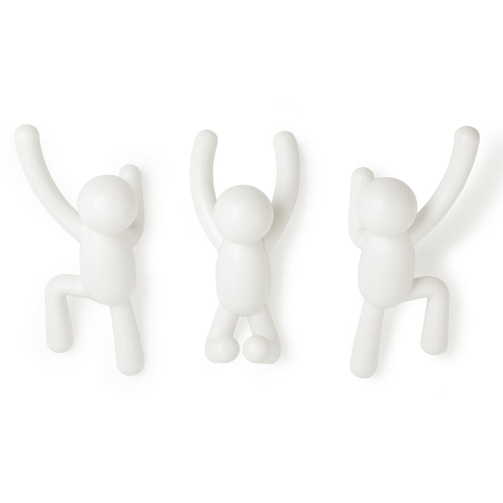 Buddy Wall hook set of 3 from Umbra in white
