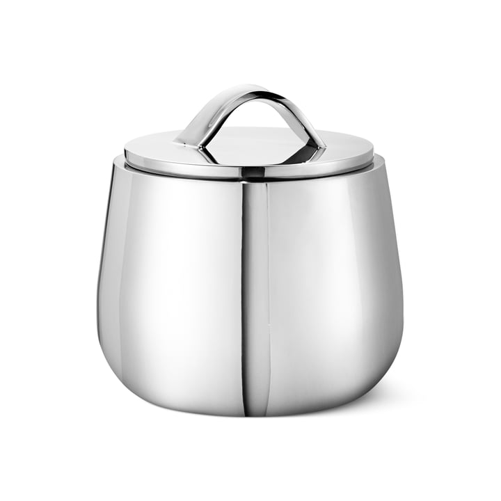 Helix Sugar bowl, stainless steel by Georg Jensen
