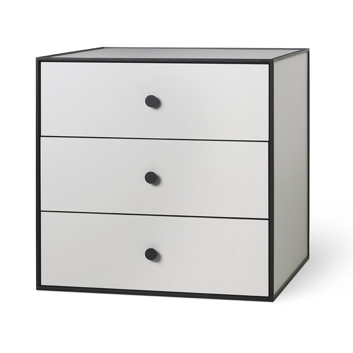 Frame 49 with 3 drawers from Audo in light gray