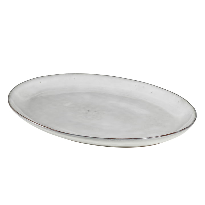 Nordic serving platter oval, 35.5 x 26.5 cm, sand by Broste Copenhagen