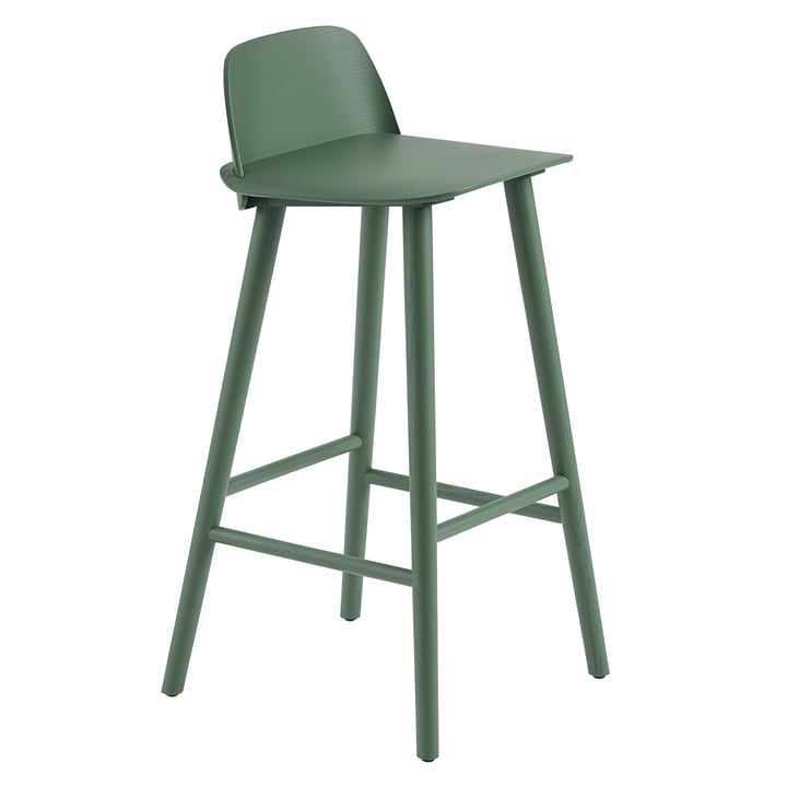 Nerd bar stool H 75 cm from Muuto in green