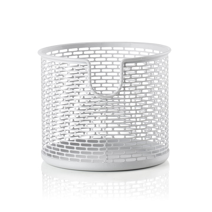 Metal storage basket Ø 12 x H 10 cm from Zone Denmark in white