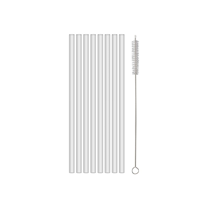 Cheers Safety drinking straws 200 mm from Koziol in (set crystal clear of 8)