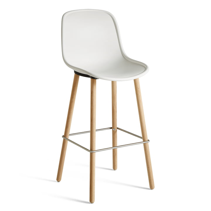 Neu12 Bar stool Hay in oak / cream white with 75 cm seat height