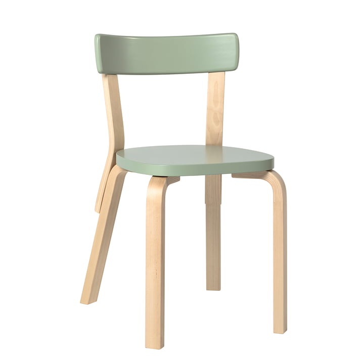 Chair 69 by Artek in birch / green
