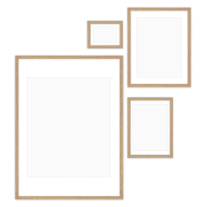 Gallery Wall picture frame set (4 Collection ), oak by Collection