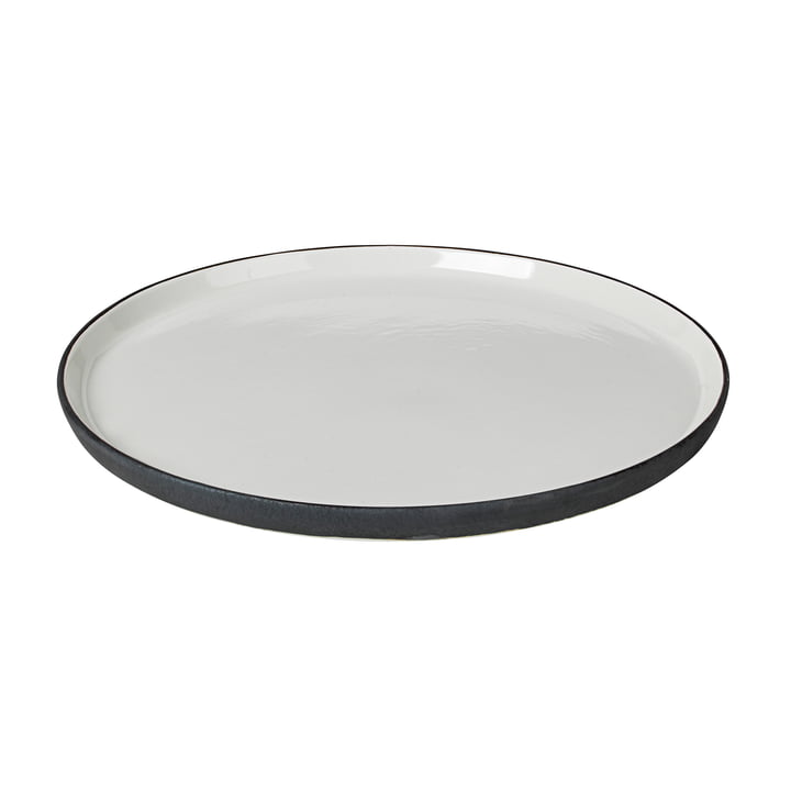 Esrum dinner plate Ø 28 cm, ivory glossy / gray matt by Broste Copenhagen
