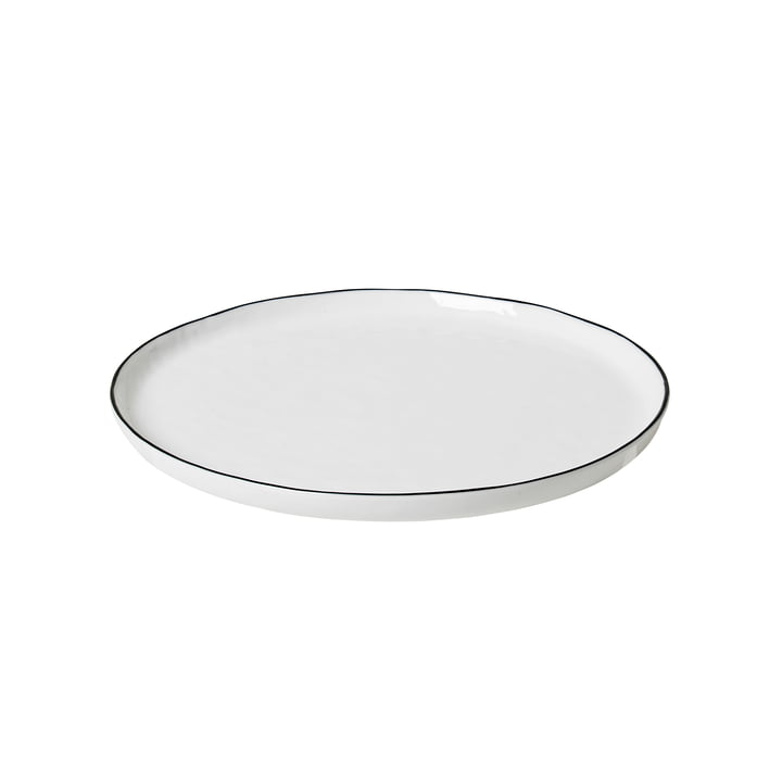 Salt breakfast plate Ø 22 cm, white / black from Broste Copenhagen