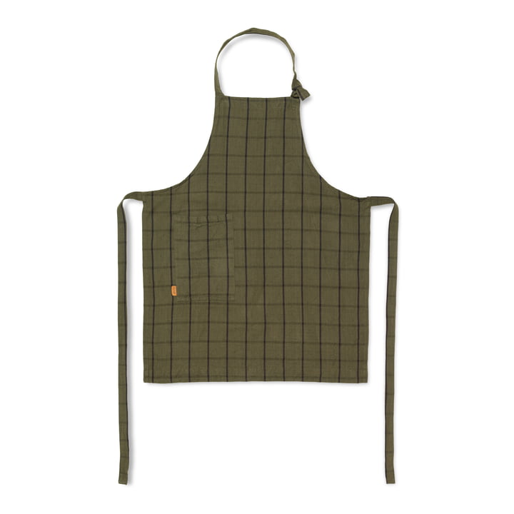 Hale kitchen apron, green / black from ferm Living