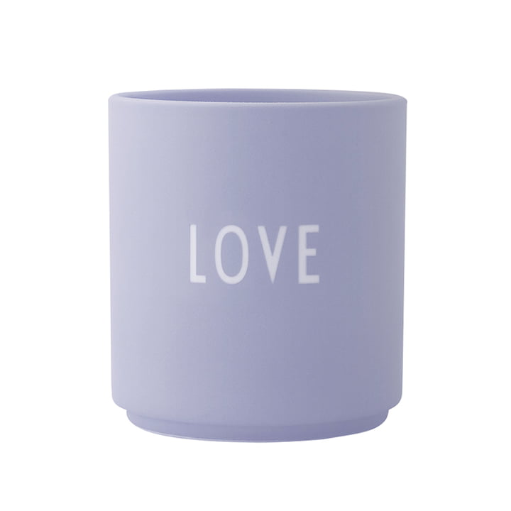 The AJ Favourite porcelain mug, Love / lilac from Design Letters
