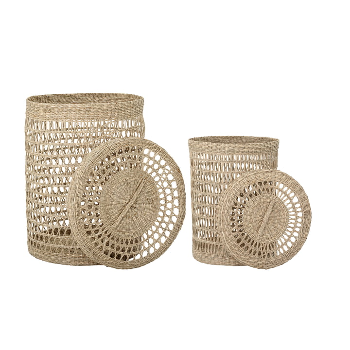 Connie seagrass basket (set of 2) by Bloomingville in natural
