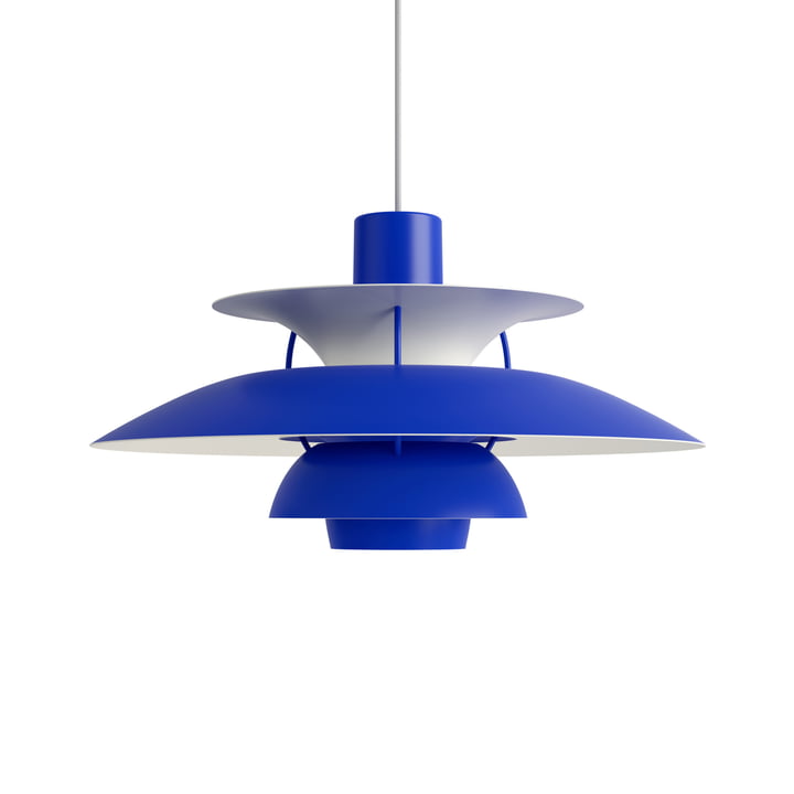 PH 5 pendant light, monochrome blue from Louis Poulsen .
