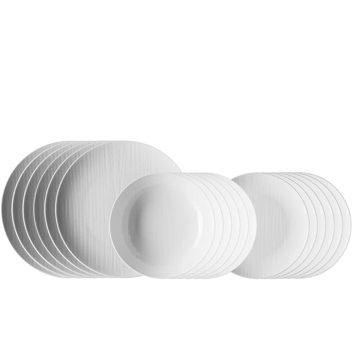 Mesh white dinner set (18 pieces) by Rosenthal