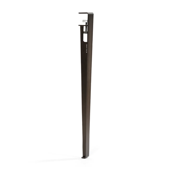The table and desk leg H 75 cm, patinated steel from TipToe