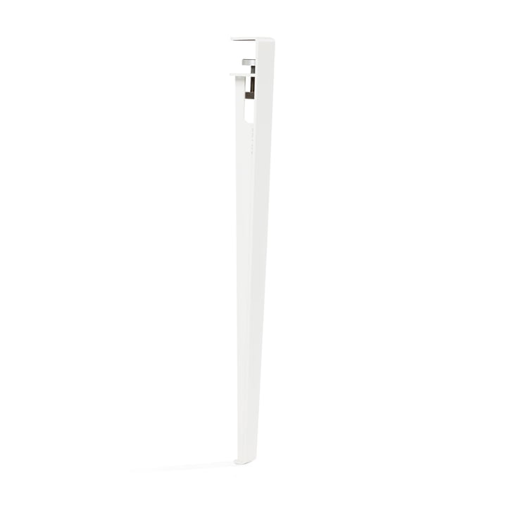 The table and desk leg H 75 cm, cloudy white from TipToe