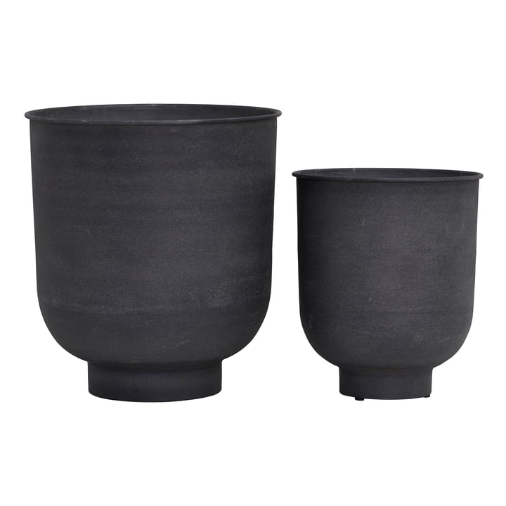 The Vig plant pots, gray (set of 2) by House Doctor
