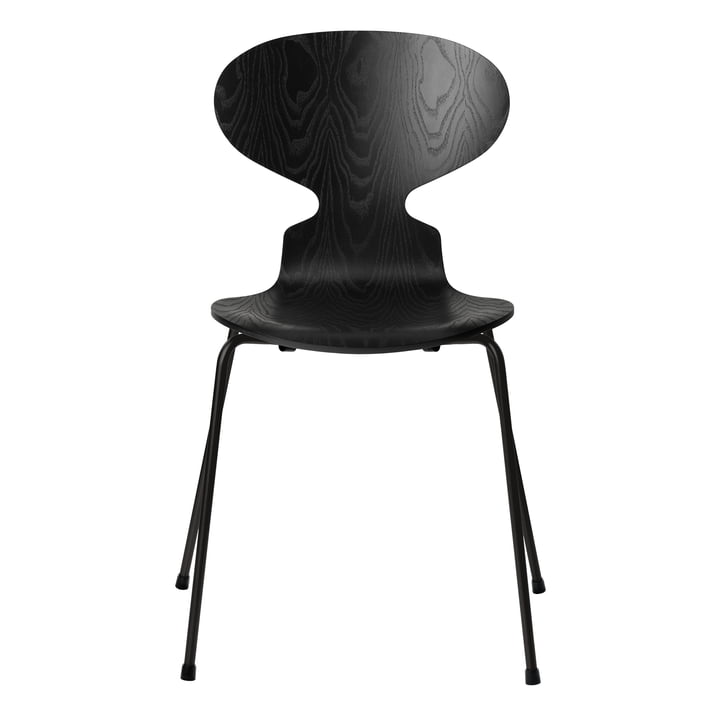 Ant chair from Fritz Hansen in ash black colored / black frame