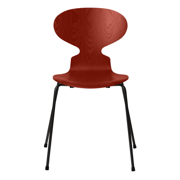 Ant chair from Fritz Hansen in ash venetian red colored / frame black