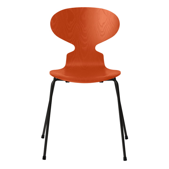 Ant chair from Fritz Hansen in ash paradise orange colored / frame black