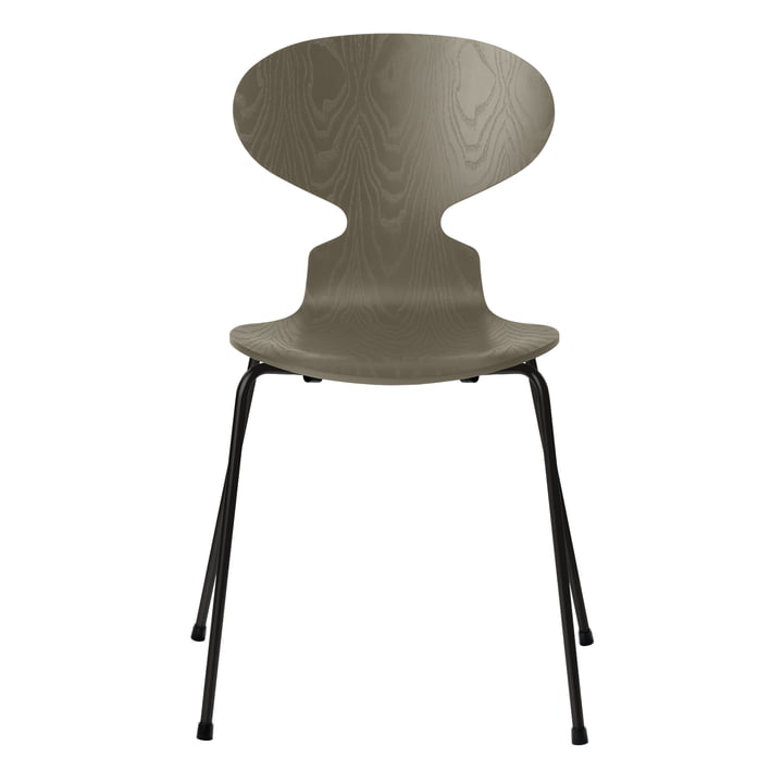 Ant chair from Fritz Hansen in ash olive green colored / frame black