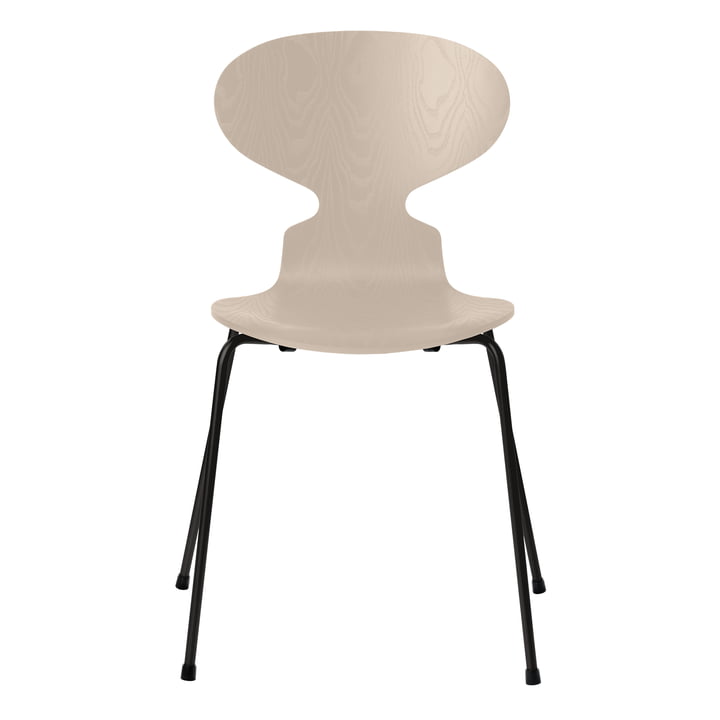 Ant chair from Fritz Hansen in ash light beige colored / frame black