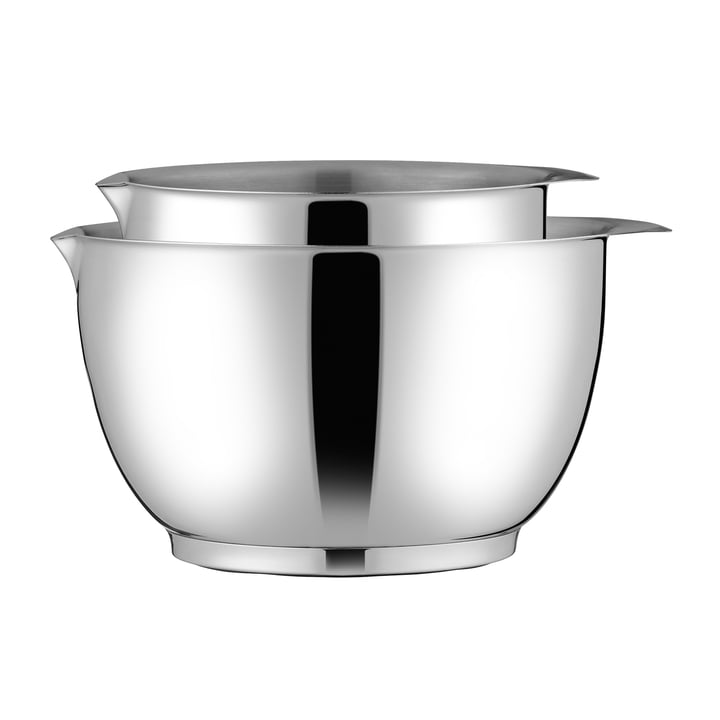 The Margrethe mixing bowl, 1.5 and 3 l, stainless steel stacked in each other