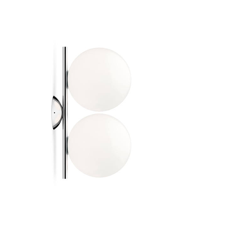 IC C / W1 DOUBLE wall and ceiling lamp, chrome by Flos