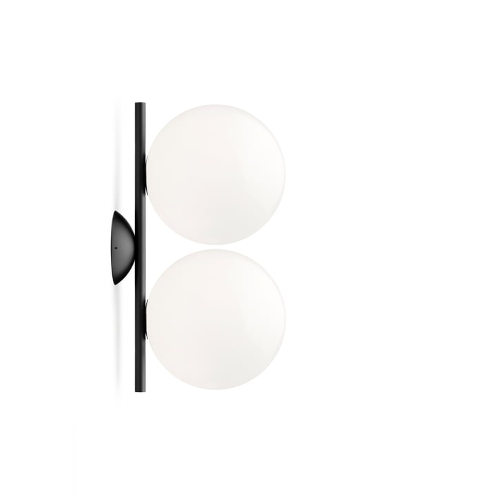 IC C / W1 DOUBLE wall and ceiling lamp, black by Flos