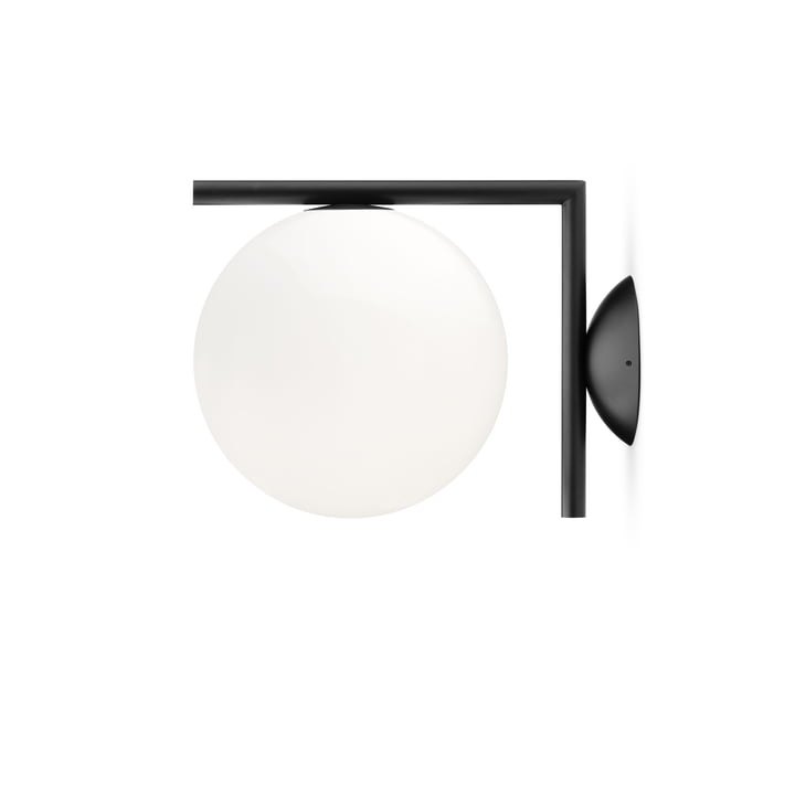 IC C / W1 BRO wall and ceiling lamp, black by Flos