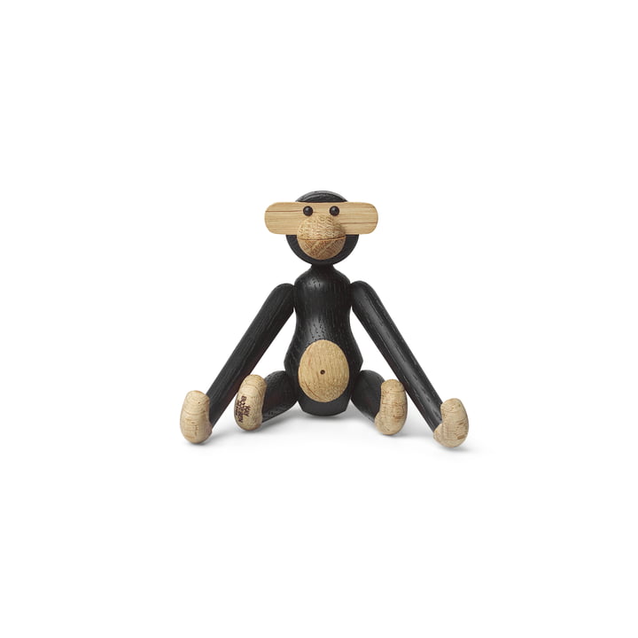 Wooden monkey mini by Kay Bojesen in oak stained black