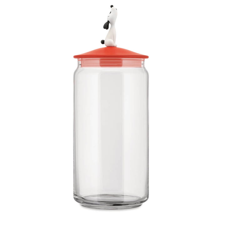 The Lulà container for dog food, red orange by Alessi