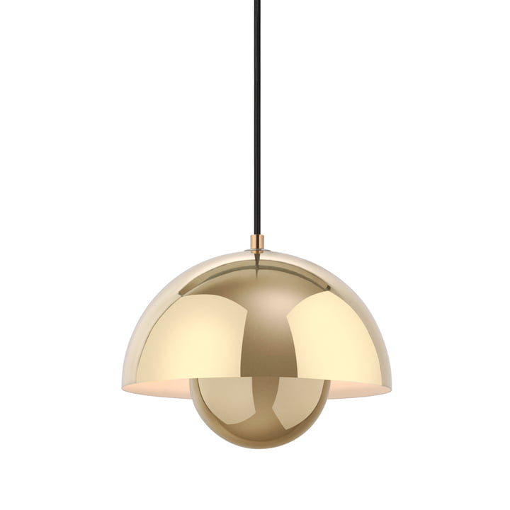 FlowerPot pendant lamp VP1 from & Tradition in polished brass