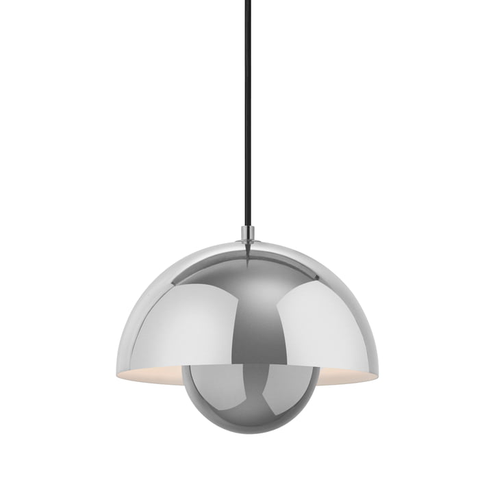 FlowerPot pendant lamp VP1 from & Tradition in polished stainless steel