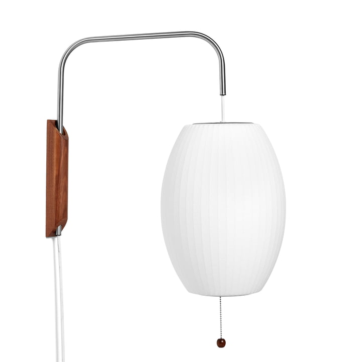 The wall Nelson Cigar Wall lamp S, off white from Hay
