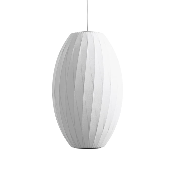 The Nelson Cigar Crisscross Bubble Pendant M, off white from Hay
