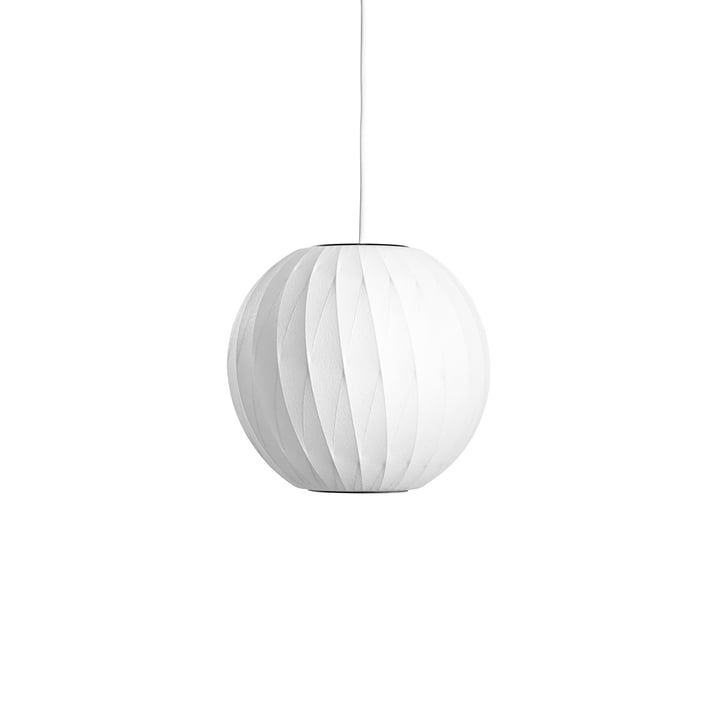 The Nelson Ball Crisscross Bubble Pendant S, off white by Hay