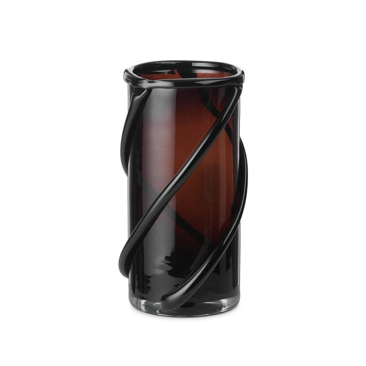 The small Entwine vase by ferm Living in dark amber