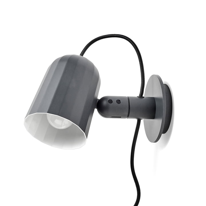 The Noc wall lamp in dark grey by Hay