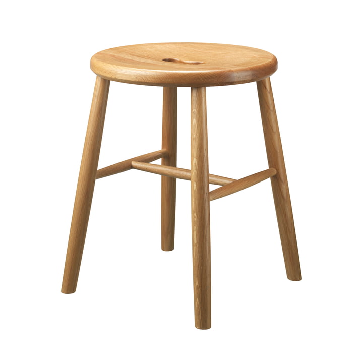 The J27 stool from FDB Møbler in natural oak