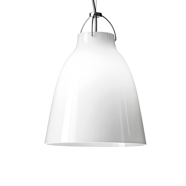 Caravaggio P2 pendant lamp by Fritz Hansen made of opal glass