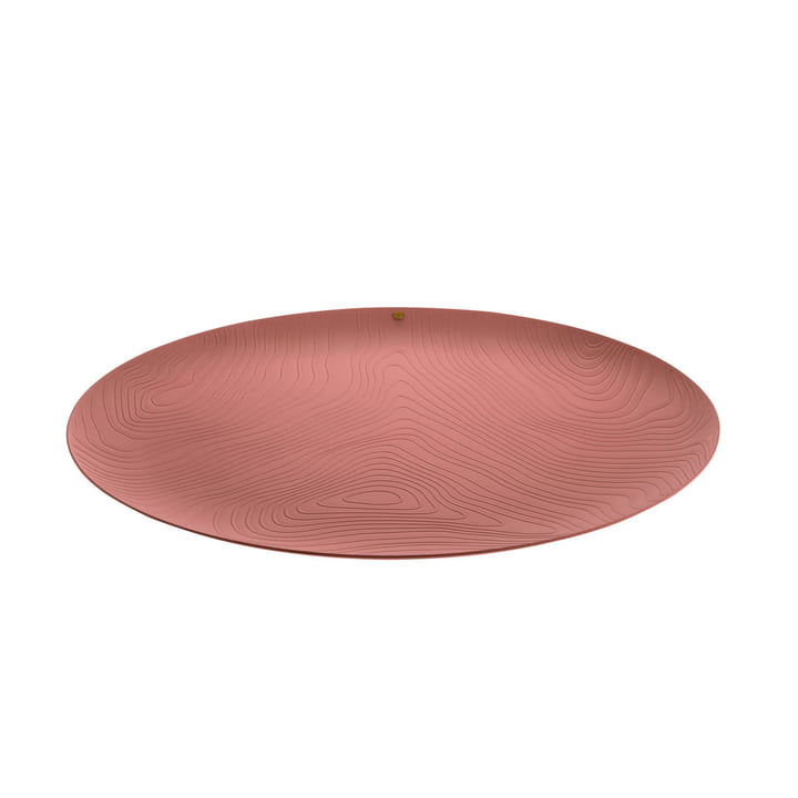 The Veneer tray from Alessi in brown with relief decoration