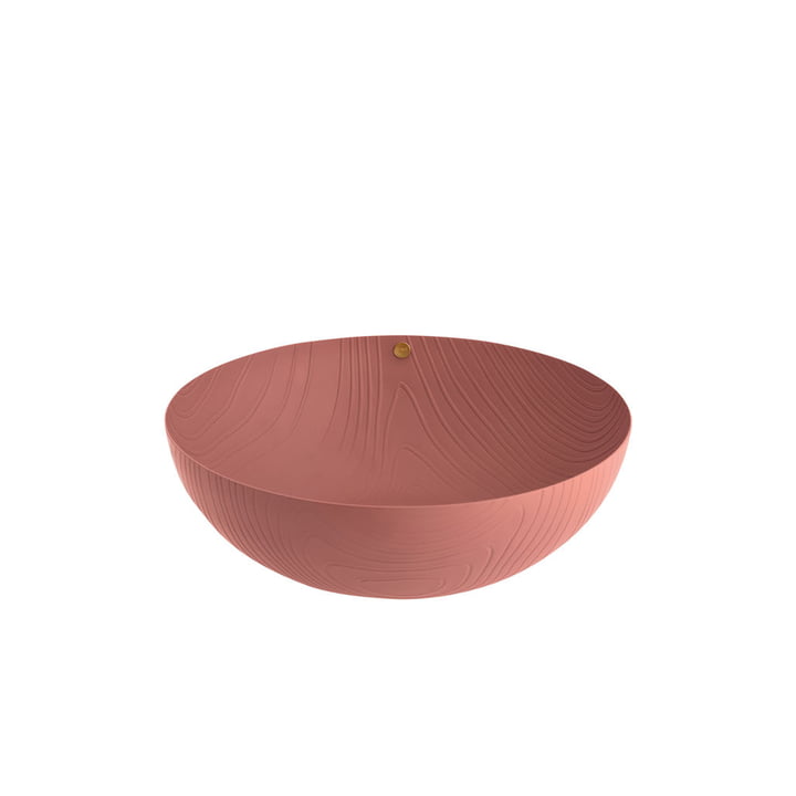 The Veneer bowl from Alessi in brown with relief decoration, Ø 25 cm
