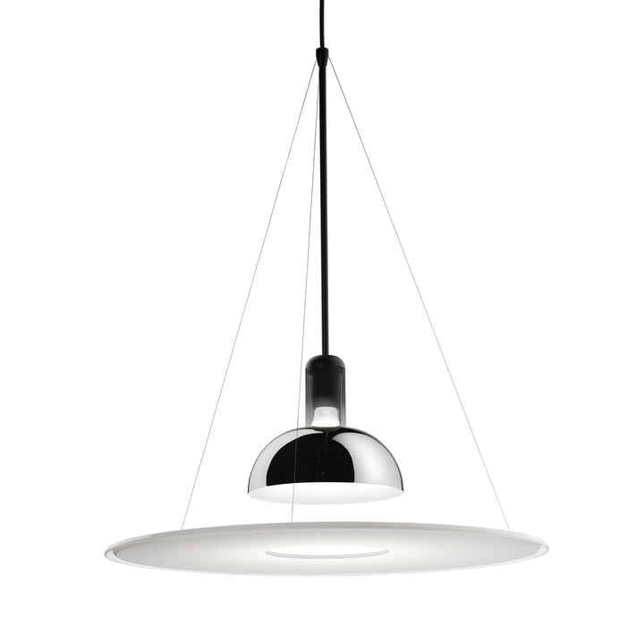 The Frisbi pendant light from Flos in chrome