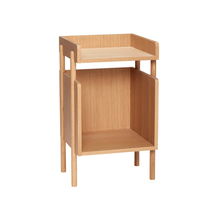 Side table with shelf, oak, natural from Hübsch Interior