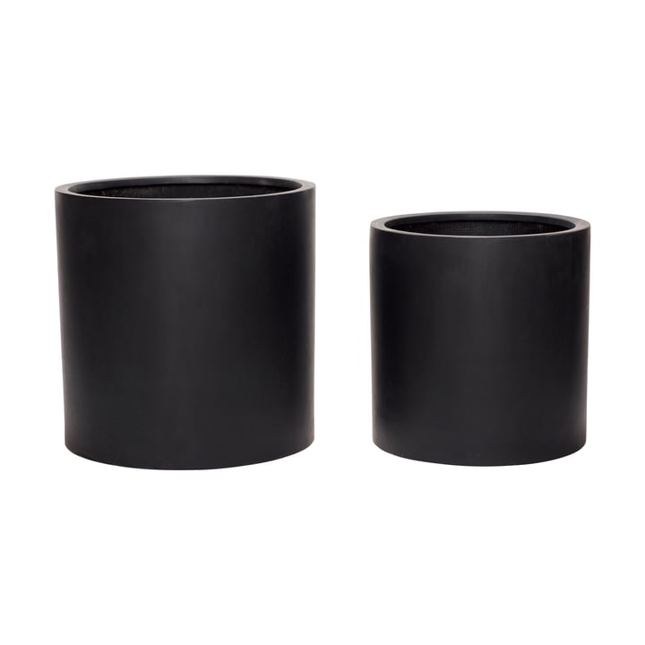 The Outdoor plant pot from Hübsch Interior in a set of 2, black