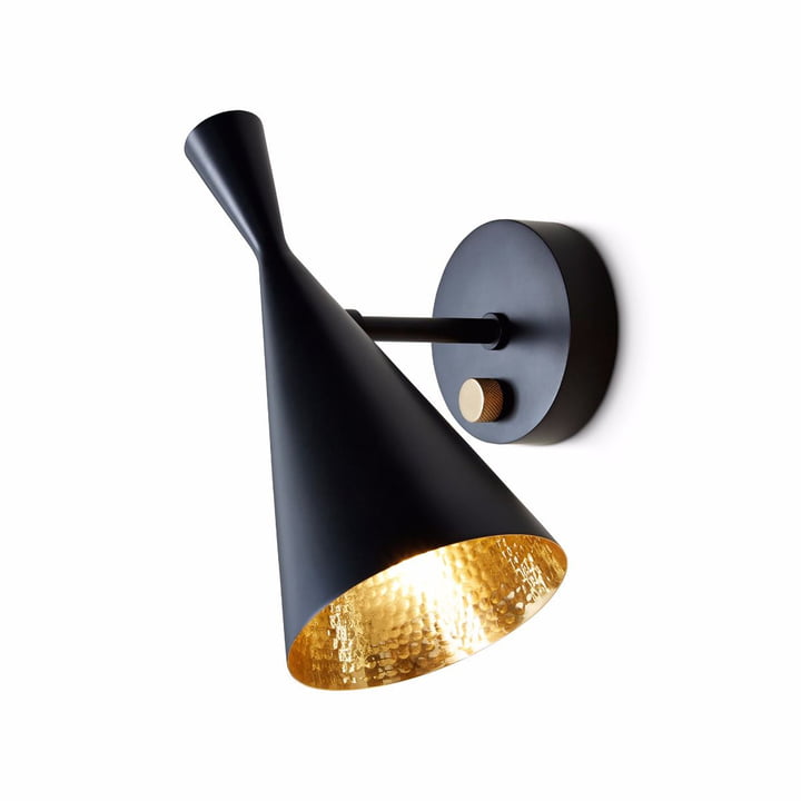 Beat wall lamp by Tom Dixon in black